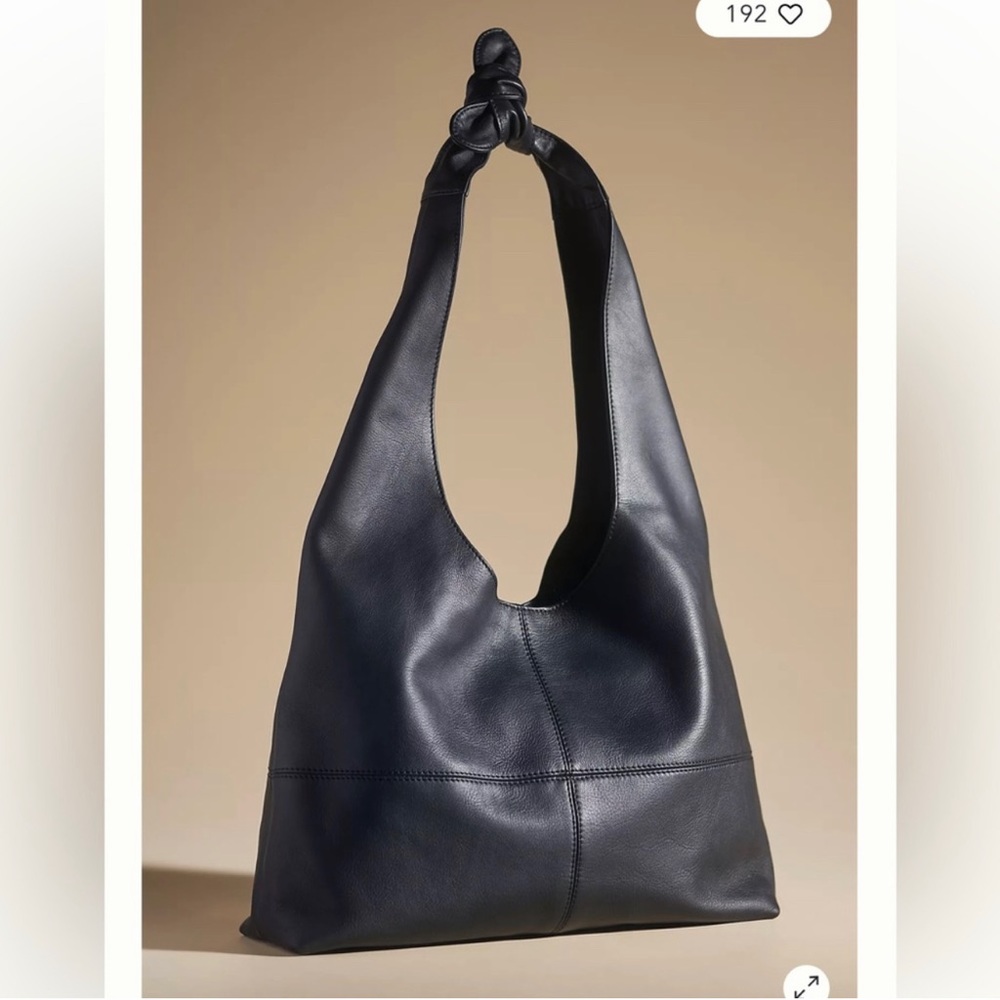 Anthropologie slouchy knotted leather shoulder bag